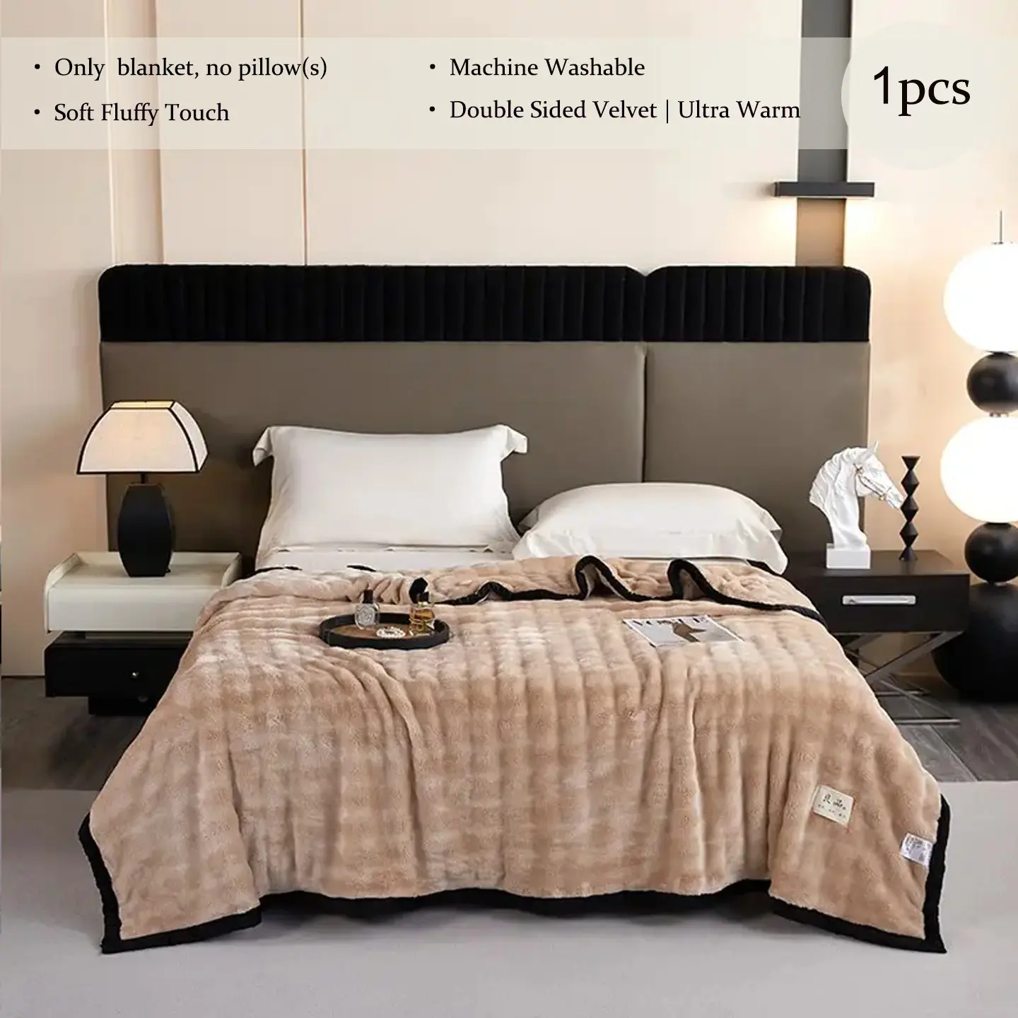 1pc Milk Coffee Bubble Double Sided Fleece Throw Blanket, Soft Skin-Friendly Air Conditioning Nap Blanket, All Season Machine Washable Multi-Purpose Decor Cover Blanket For Sofa Bedroom (Blanket Only, No Pillowcases)
