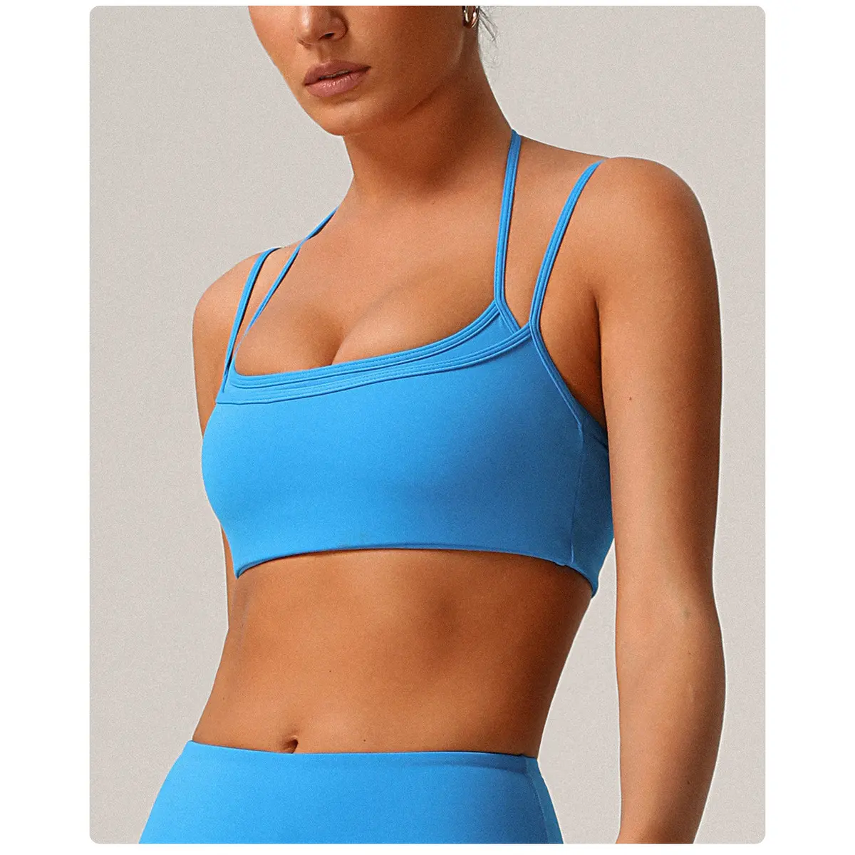 Women's Halter-Neck Push-Up Sports Bra – Quick-Drying, Breathable, and Supportive Yoga Bra with Stylish Back Design (Shock-Absorbing & Shape-Retaining for & Fitness)
