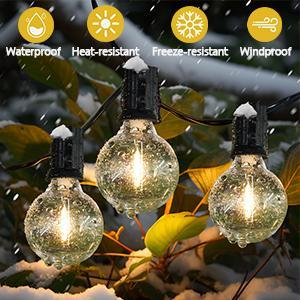 52/104Ft Solar String Lights Outdoor Waterproof, Solar String Lights for Outside with Remote, LED Solar Lights String with 26 Shatterproof Bulbs, Dimmable Solar Patio String Lights for Cafe Bistro Party
