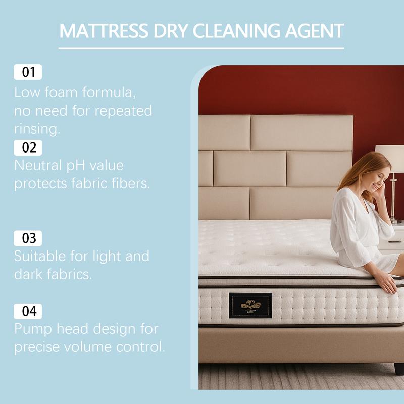 Mattress Cleaner Multi-Purpose Stain Remover, Daily Use Home Care Solution for Bedding & Carpets, Effective Oil Spills Spot Cleaning