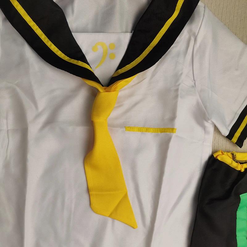 Anime Rin Len Cosplay Costume Len Rin Cosplay Len Costume Kagamine JK Uniform for Halloween Comic Con Outfits # 1 # W.