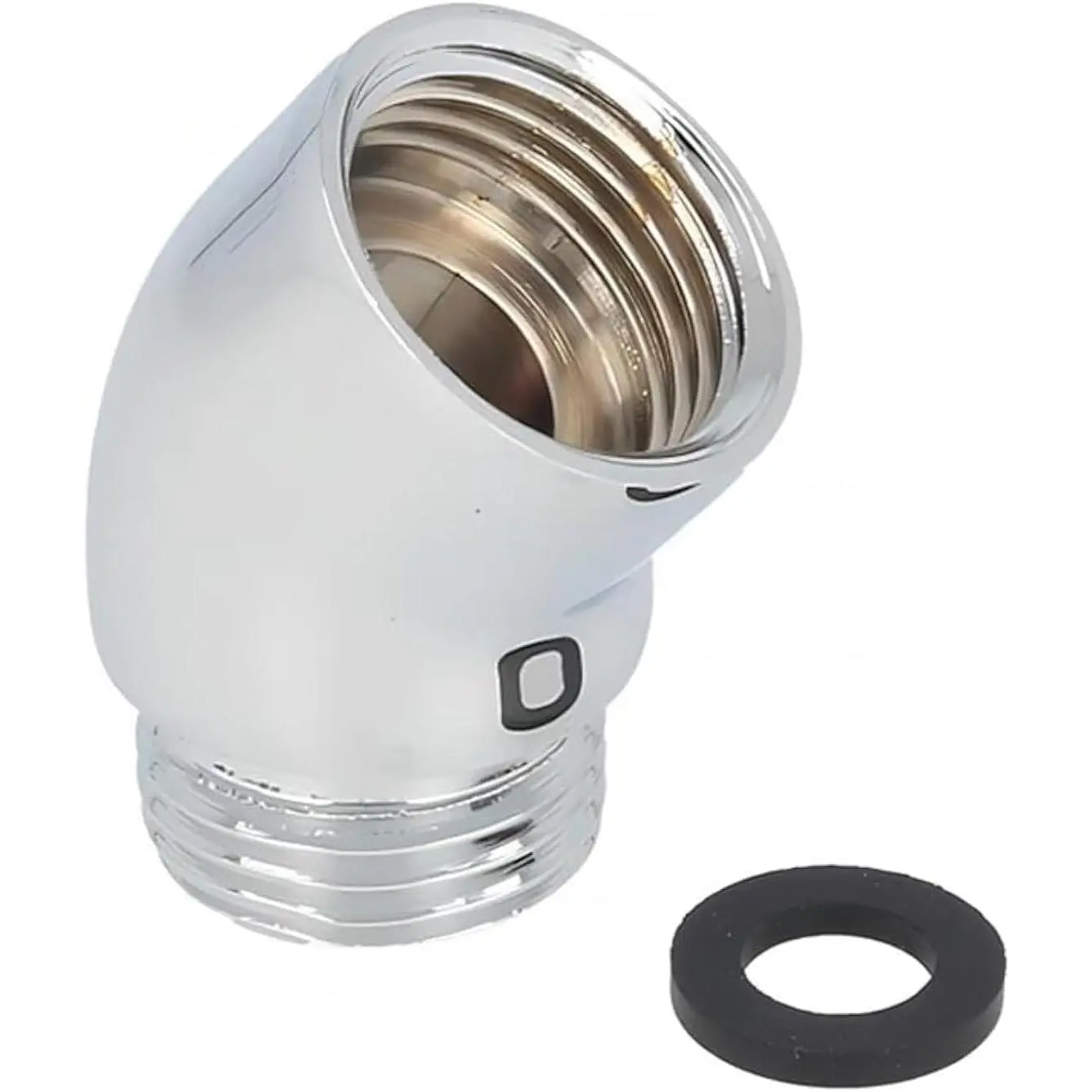 Shower  Adapter,Solid Brass 135  Shower Elbow Adapter,G1/2" Showers  Extension Arm Connector (Chrome) (unspinable)