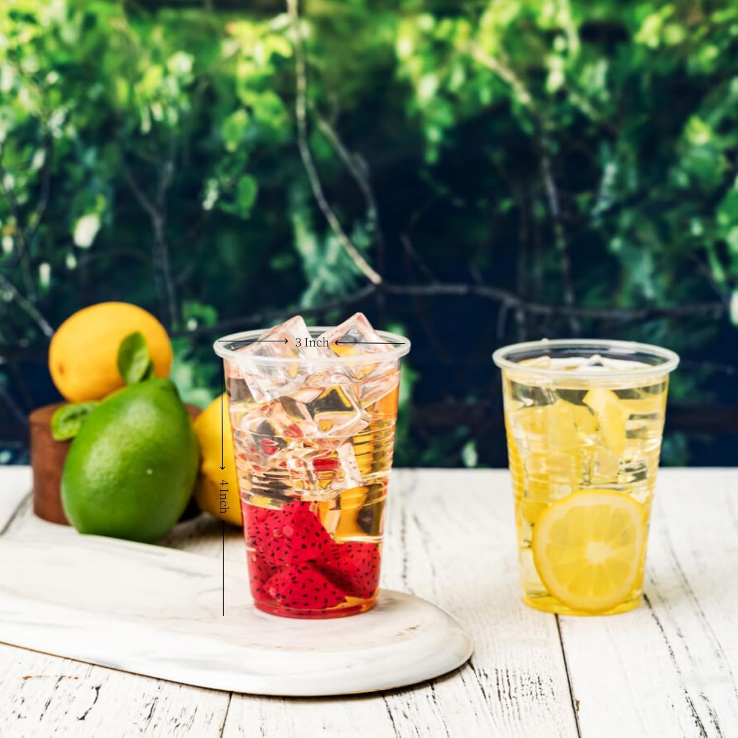 80 Pack 9 oz Disposable Plastic Cups, Clear Plastic Cups Tumblers, Transparent for Wedding, Thanksgiving, Birthday, Halloween, Christmas Party