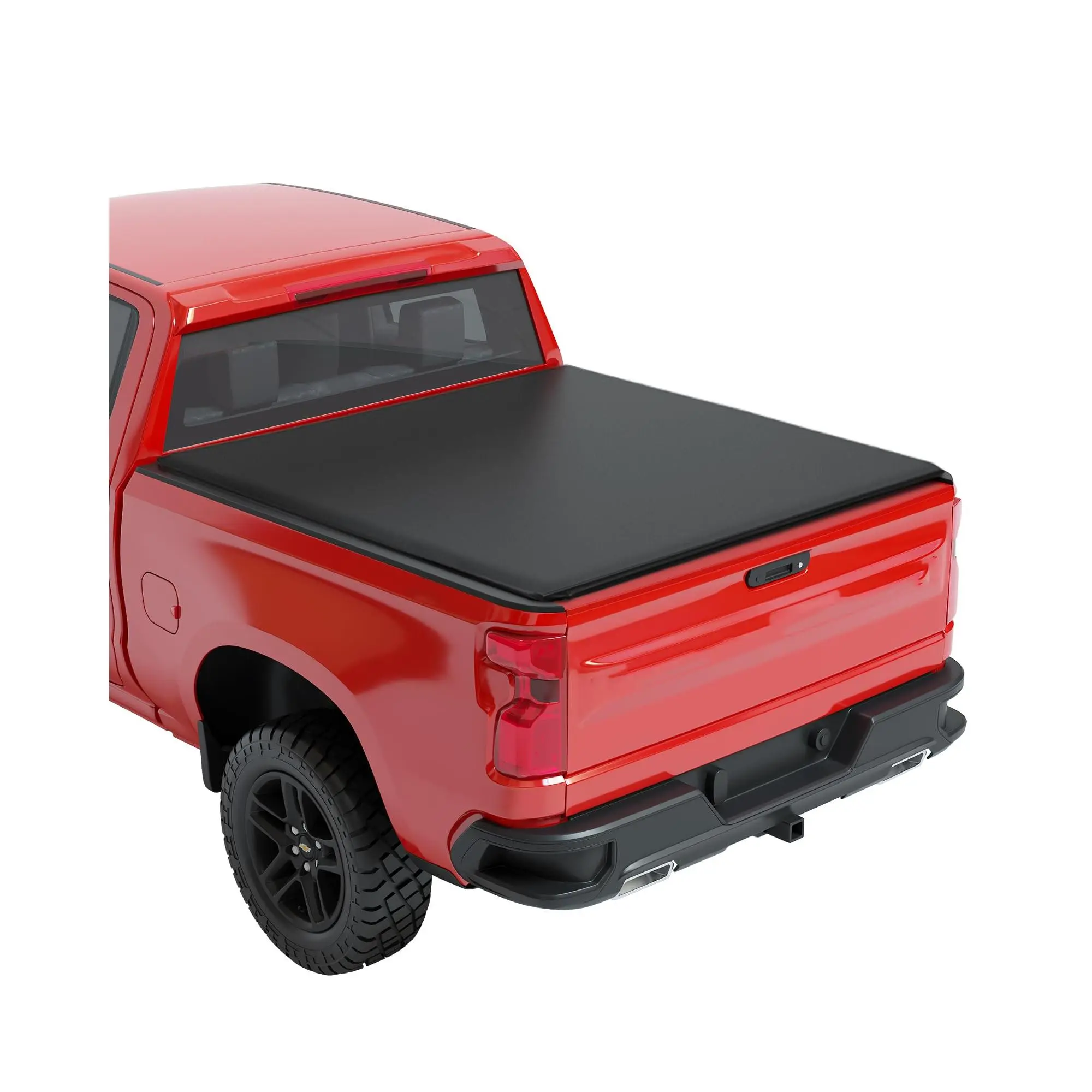 Christmas DealGARVEE Soft Roll Up Truck Bed Tonneau Cover for 2014-2018 Chevy Silverado/GMC Sierra 1500(Incl.2019 1500LD&Limited),Pickup Bed Cover for 2015-2019 Silverado/Sierra 2500HD 3500HD,6.6ft Bed,Fleetside