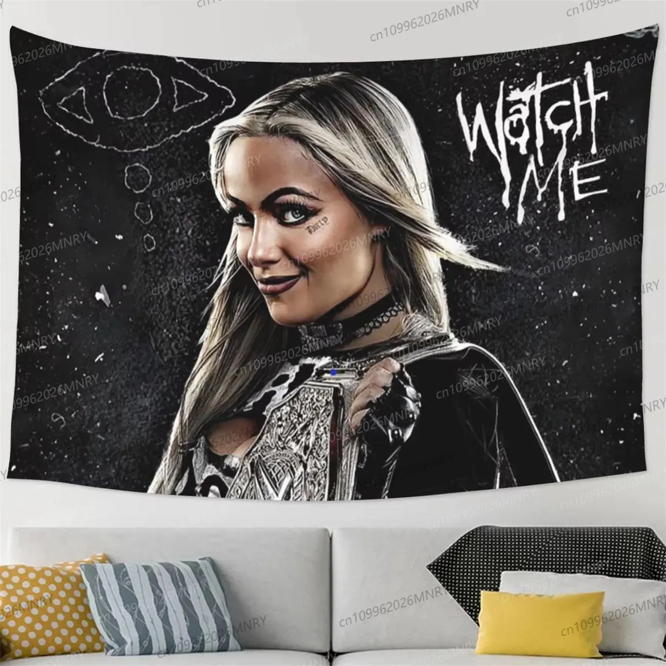 WWE Liv Morgan Synthetic Tapestry - Wrinkle-Resistant Decorative Wall Backdrop Banner for Bedroom Aesthetic, Wrestling Fans, Birthday & Christmas Decor