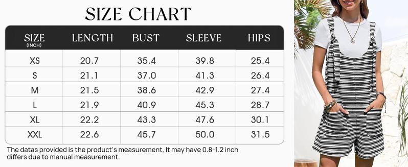 PASLTER Womens Summer Casual Sleeveless Romper Loose Striped Tied Shorts Overalls Jumpsuit with Pockets 2025 Clothes