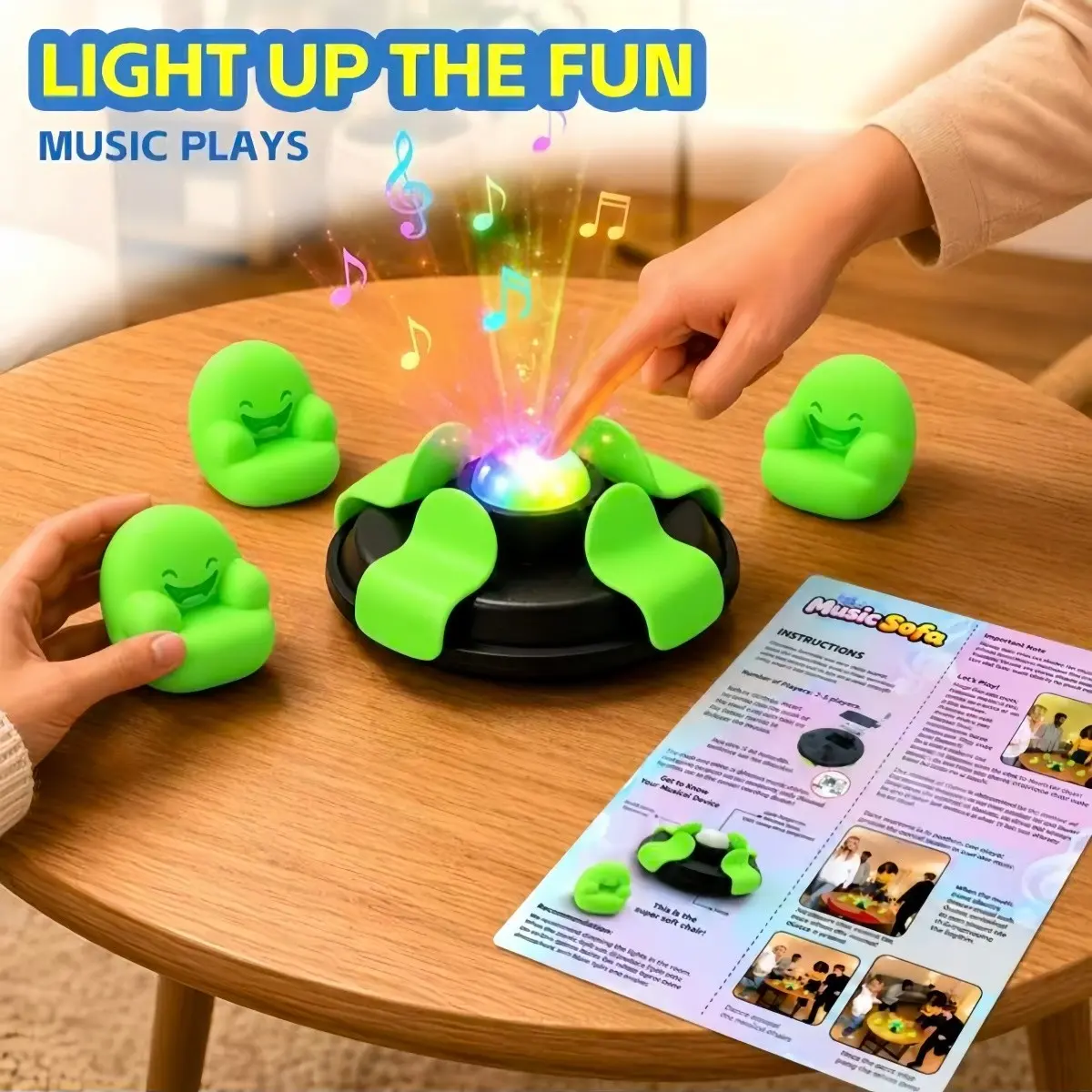 Music Rhythm Challenge Board Game, Multiplayer Party Interactive Toy, Fun Desktop Game, Adult Party Games, Requires 2 Aa Batteries