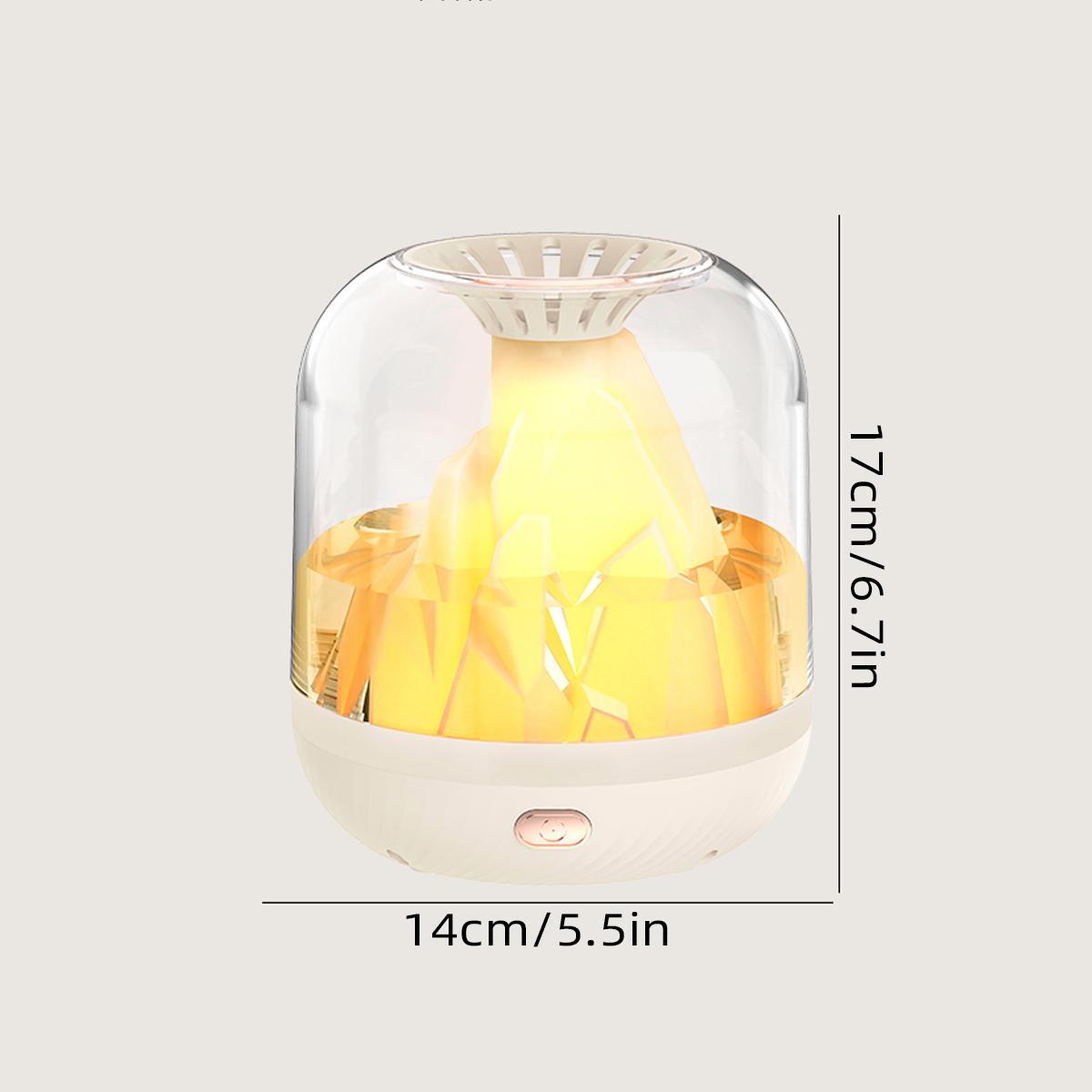 1L Air Humidifier, Volcano Design Aroma Diffuser with Ambient Light, Rechargeable Humidifier for Home, Office, Living Room, Bedroom, Corridor, Desk