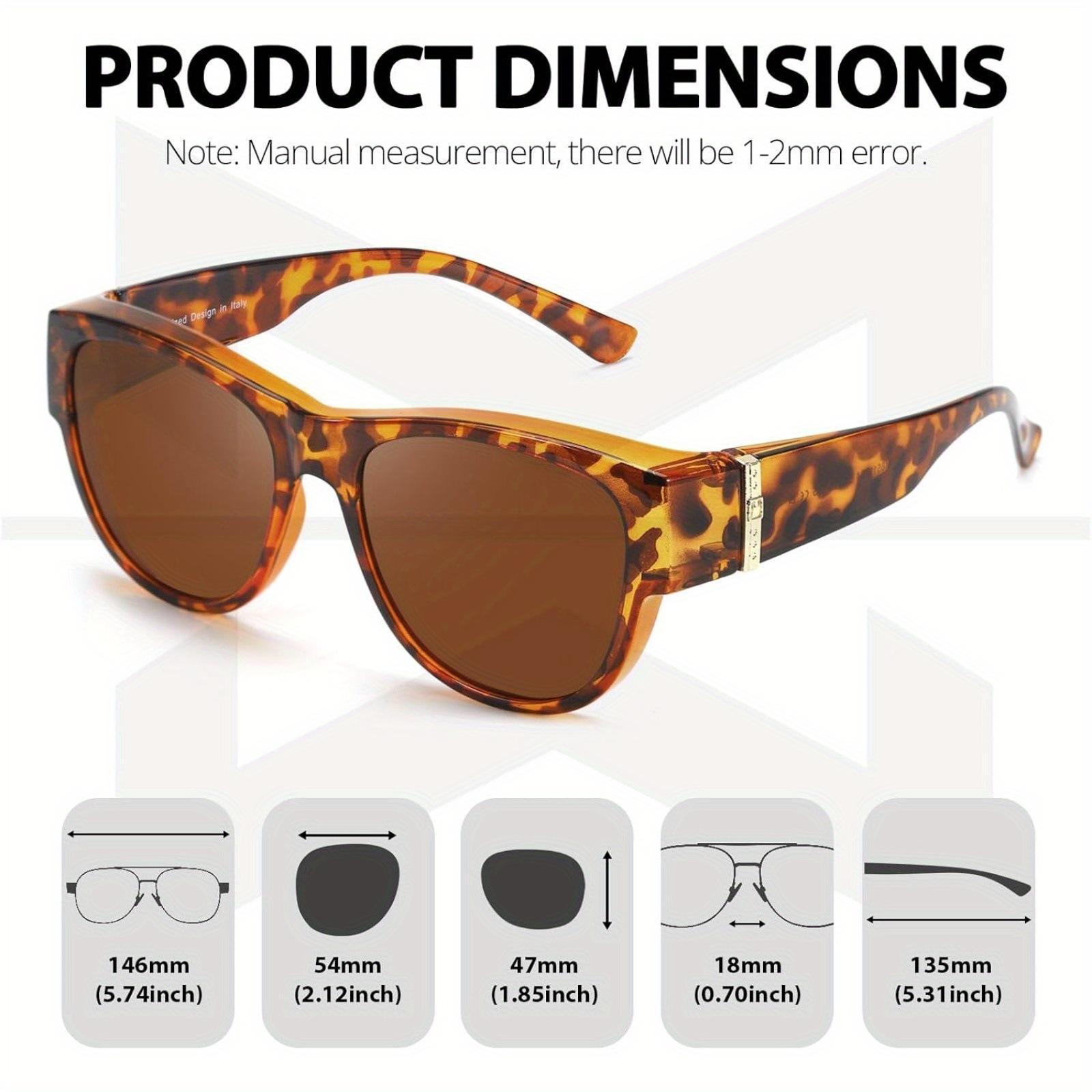 Myiaur Polarised Fit Over Sunglasses for Women, UV400 Protection TR90 Lightweight Frame, Trendy Eyewear for Daily Wear & Driving