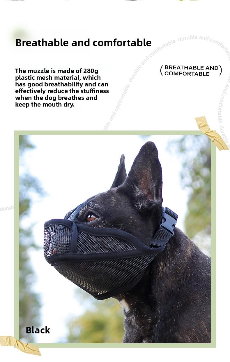 Dog Muzzle, Breathable Pitbull Muzzle, Adjustable Secure Fit, Prevents Biting & Accidental Eating, Perfect for French Bulldogs, American Bullies & Short-Snouted Breeds, Durable Mesh Dog Mouth Cover for Training, Walking & Grooming, Anti-Chew Dog Snout Gua