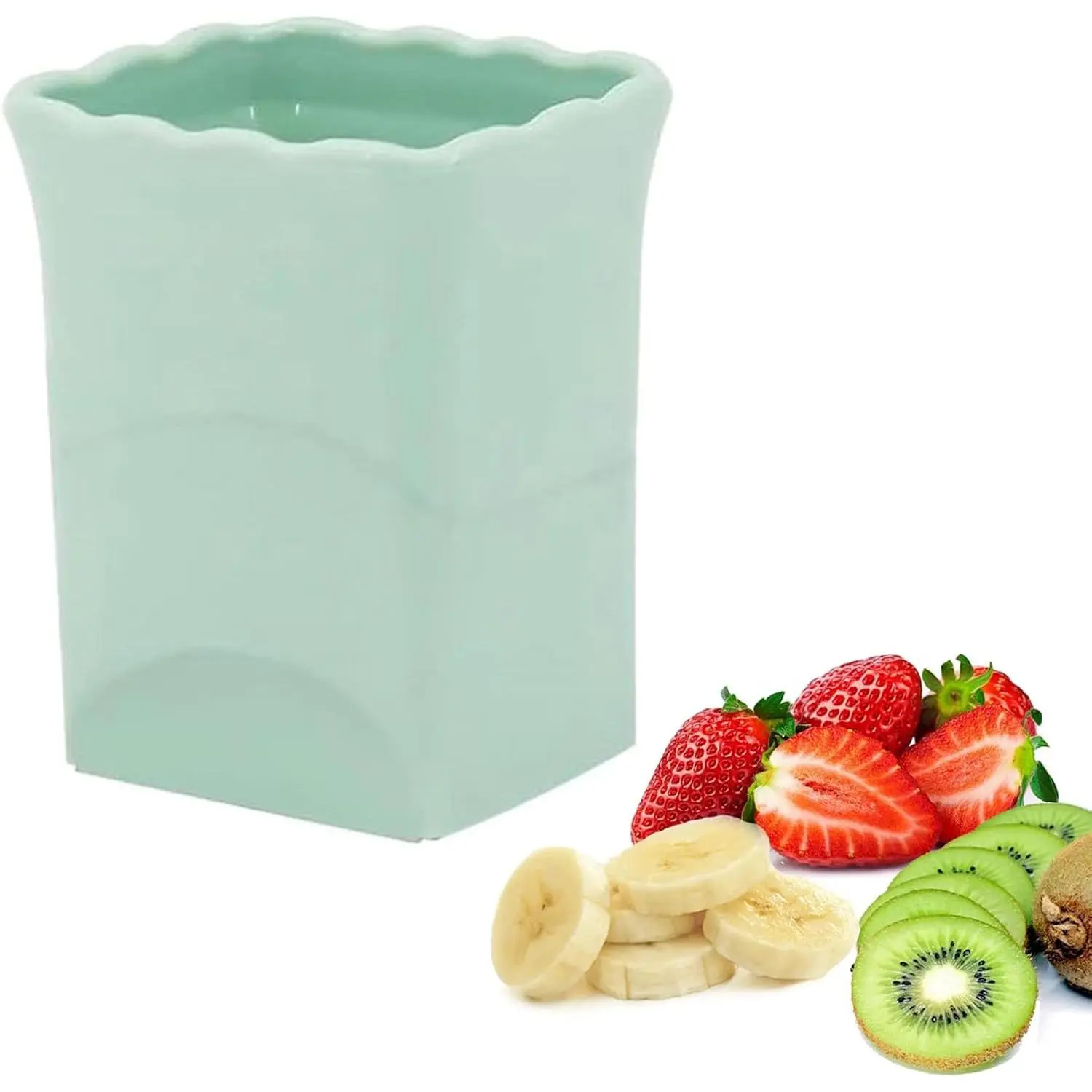 Strawberry Slicer Cup:Fruit Slicer Cup for Strawberry Egg Banana Mushroom Cucumber  and Veggie Salad Speed  the Kitchen Portable Slicing Tool(1pcs)