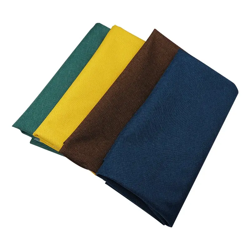 Waterproof Oil-Resistant Solid Color Fabric Tablecloth, Thickened Simple Modern Dining Table Cloth, Nordic Style Coffee Table Mat, Embroidered Edge Design