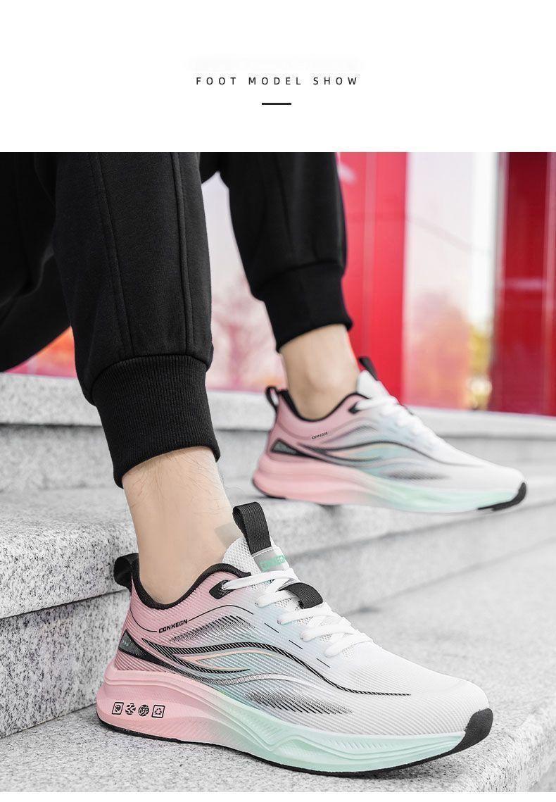 Plus-size men's shoes 2026 new model breathable casual student shoes fashionable versatile sports shoes shock-absorbing outdoor running shoes