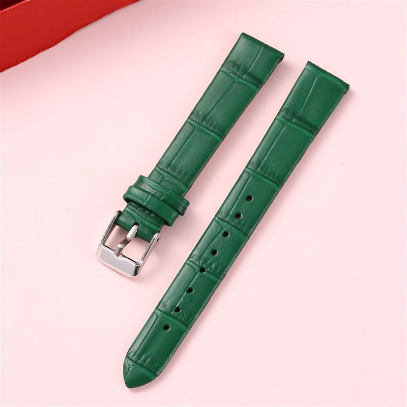 Double-sided top-grain cowhide leather strap, bamboo pattern watch strap, leather watch strap accessories, calfskin