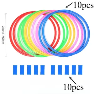 10-Piece Jump Rope Sensory Sports Set, Outdoor Agility Ladder, Quick Reaction Training, Lawn & Backyard Gear, Mixed Colors