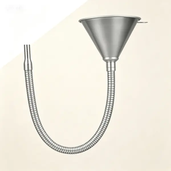 26.2" Steel Flexible Oil Funnel with Filter, Adjustable Metal Bendable Spout for Oil Fluid Changes, Long Reach Reusable Funnel for Transmission Fluid, Automotive Engine Maintenance Tool, No-Leak Design Funnel for Precise Pouring