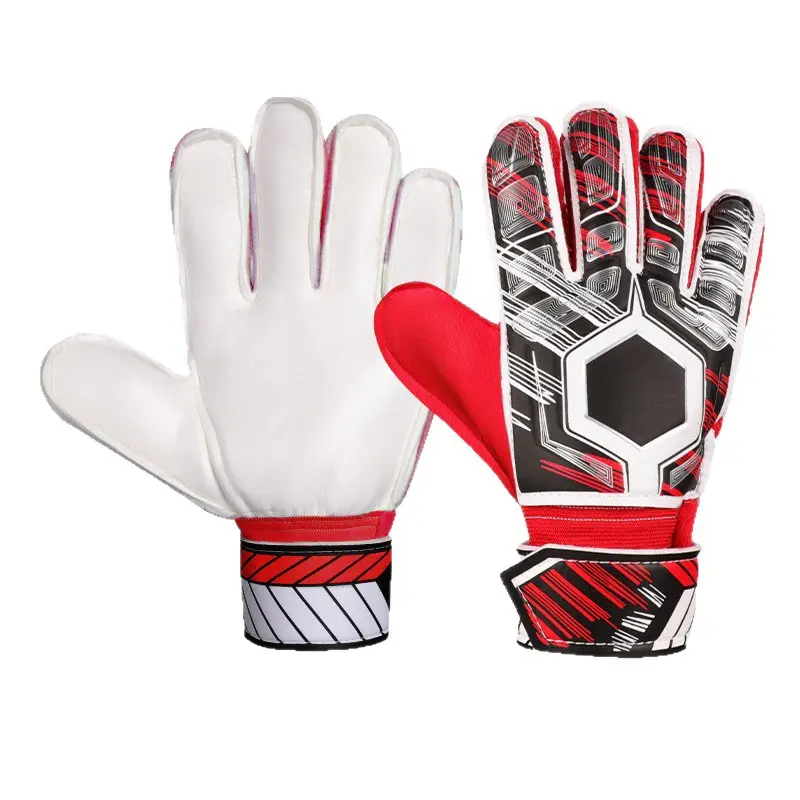 Pro Goalkeeper Gloves with 4mm Latex Palm and Finger Protection, Unisex PU Leather Football Gloves with Snug Wrist Wrap for Kids & Adults, Pros, Adjustable Strap, Secure, Hyperext Bend Stop