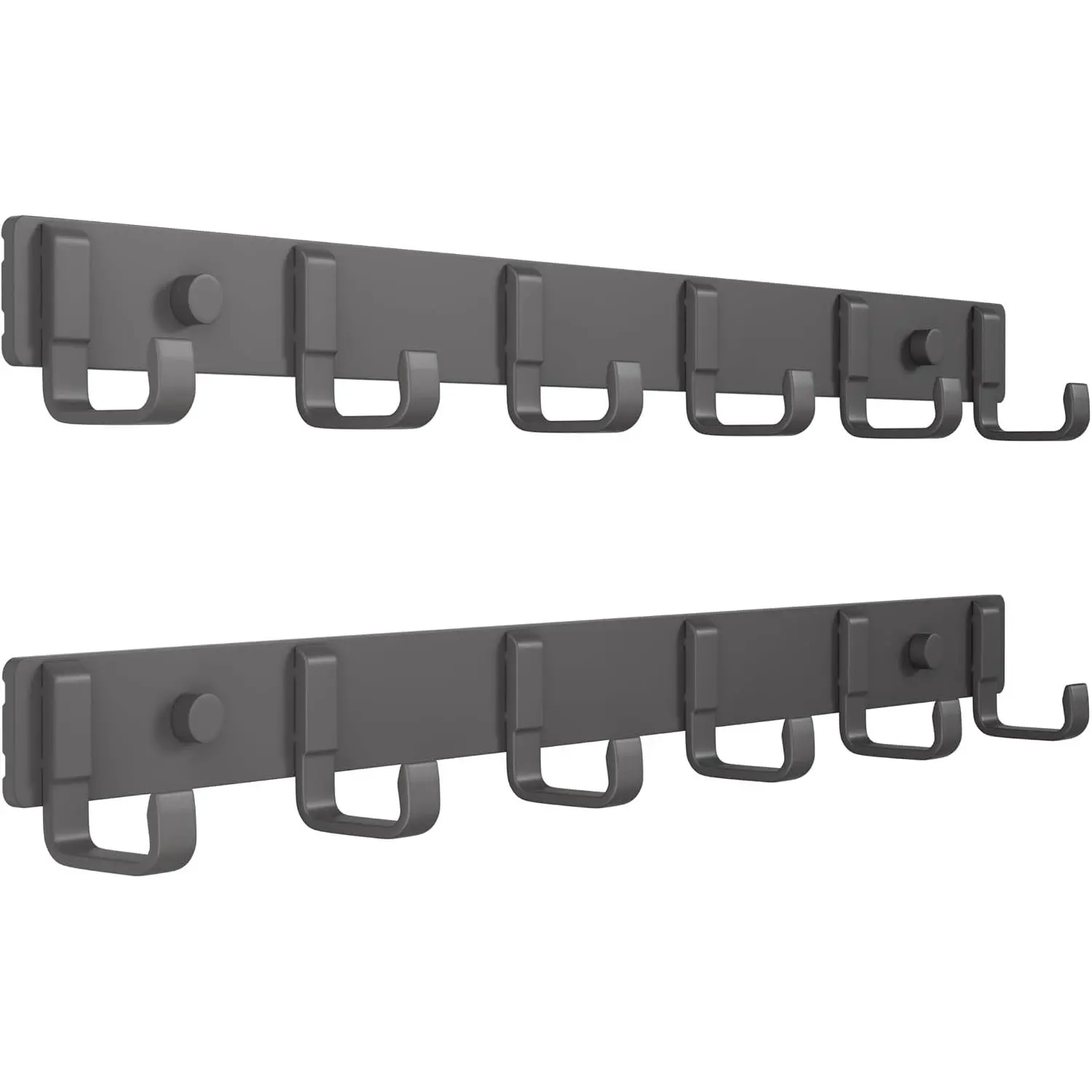 Coat Rack Wall Mount (2 Pack), Heavy Duty Wall Coat Hanger with 6 Coat Hooks for Entryway, Bedroom, Closet,  Hats, Bags, Purses Jacket (Gunmetal)