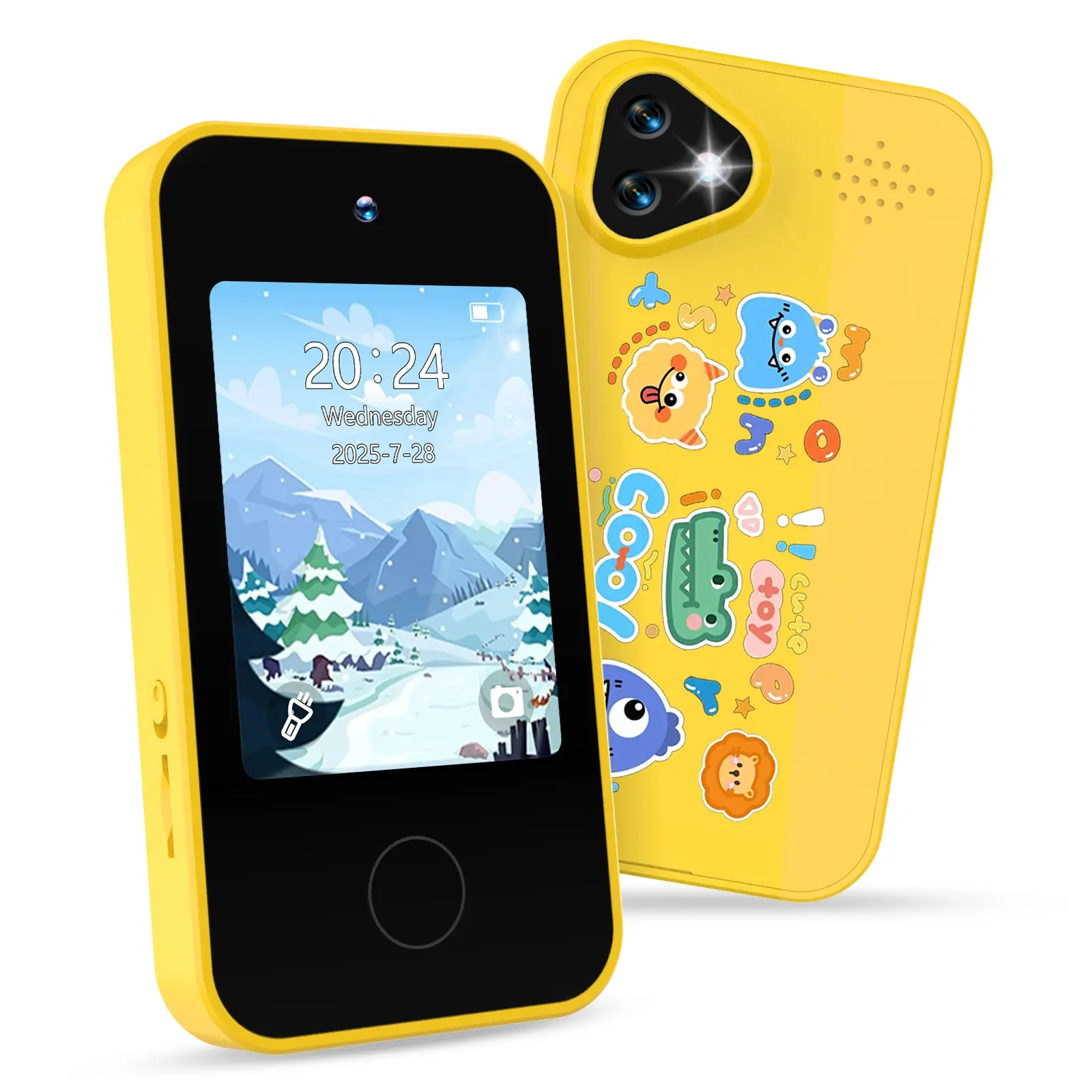 Smart Phone Toy with 2.8inch Touchscreen Camera, MP3 Learning Smartphone with Front and Rear Dual-lens Camera, Creative Birthday and Holiday Gift Options
