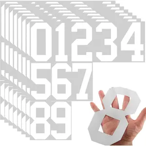 8 Sheets Mailbox Numbers Stickers  Vinyl Number Stickers Self Adhesive 0-9 Vinyl  for //Residence(8 Inch,White)