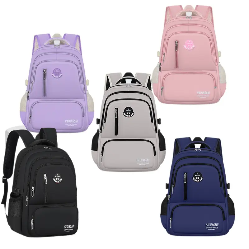 [Back-to-School Season]Spine Protecting School Backpack For Teens Breathable Canvas Large Capacity Durable Weight Reducing Junior High Backpack Urban Minimalist