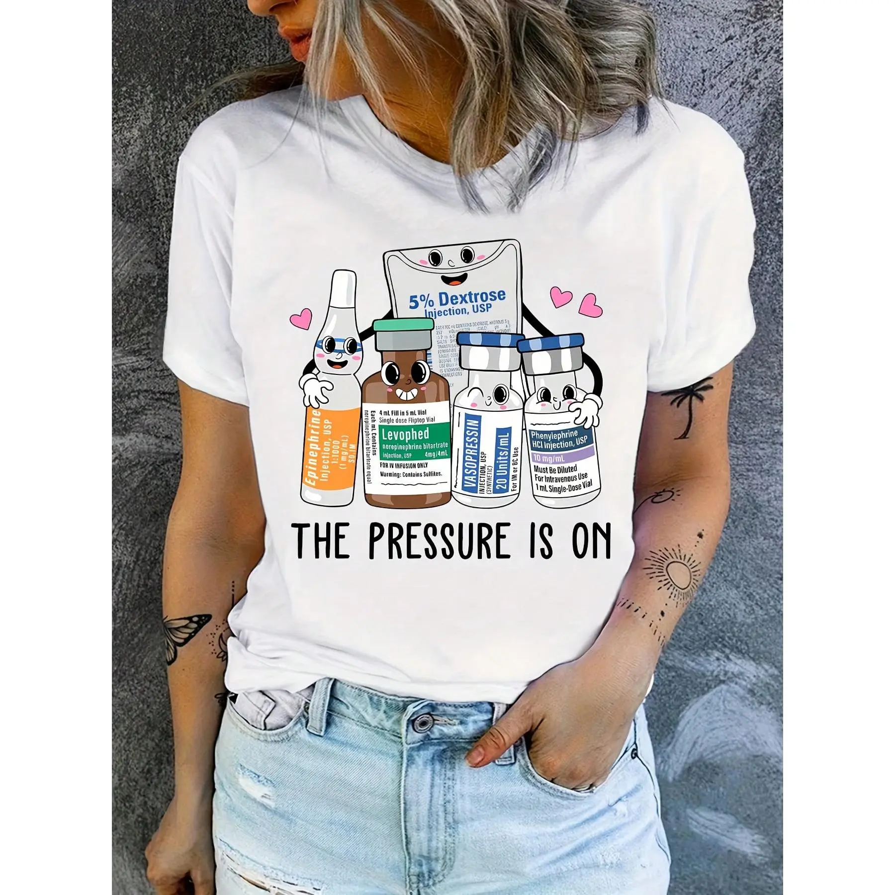 Loose-Fitting Plus-Size Funny T-Shirts For Emergency Doctors, Pharmacist T-Shirts, Cute Nurse T-Shirts, Surgical Medical T-Shirts, Nurse's Day Gift