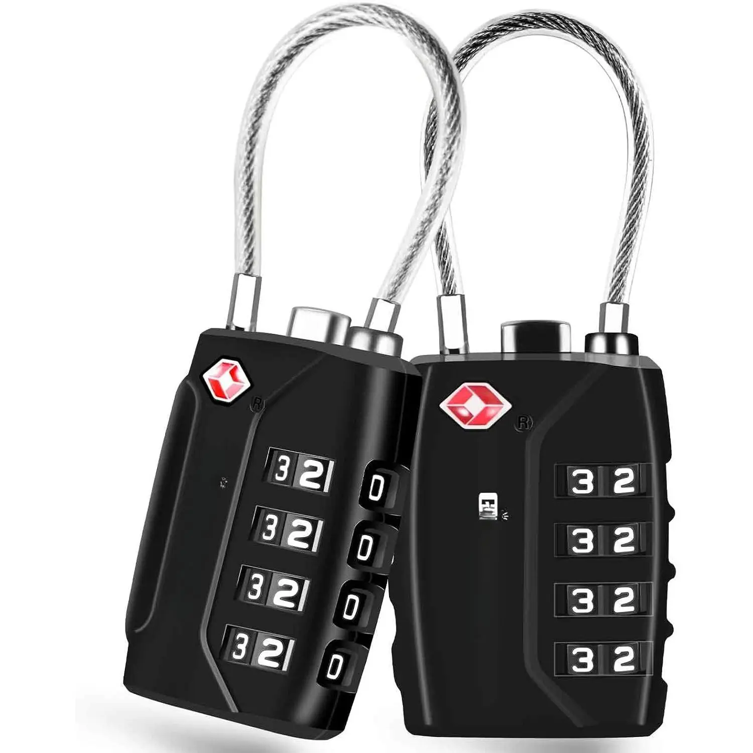 2 Pack TSA Approved Travel Luggage Locks, 4-Digit Metal  Combination Suitcase Lock, Alloy Padlocks, Weatherproof Padlock for Locker, Golf Bag,  Case, Backpack, Anti -Black