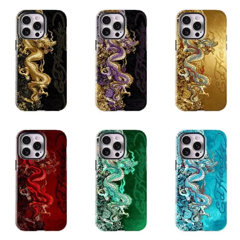 Cool Hardy Dragon Smartphone Two-In-One Drop-Resistant Mobile Phone Case Protection For IPhone 17-11, Pro Max, Pro Plus, and Samsung S26 25 24 23 Safety Case