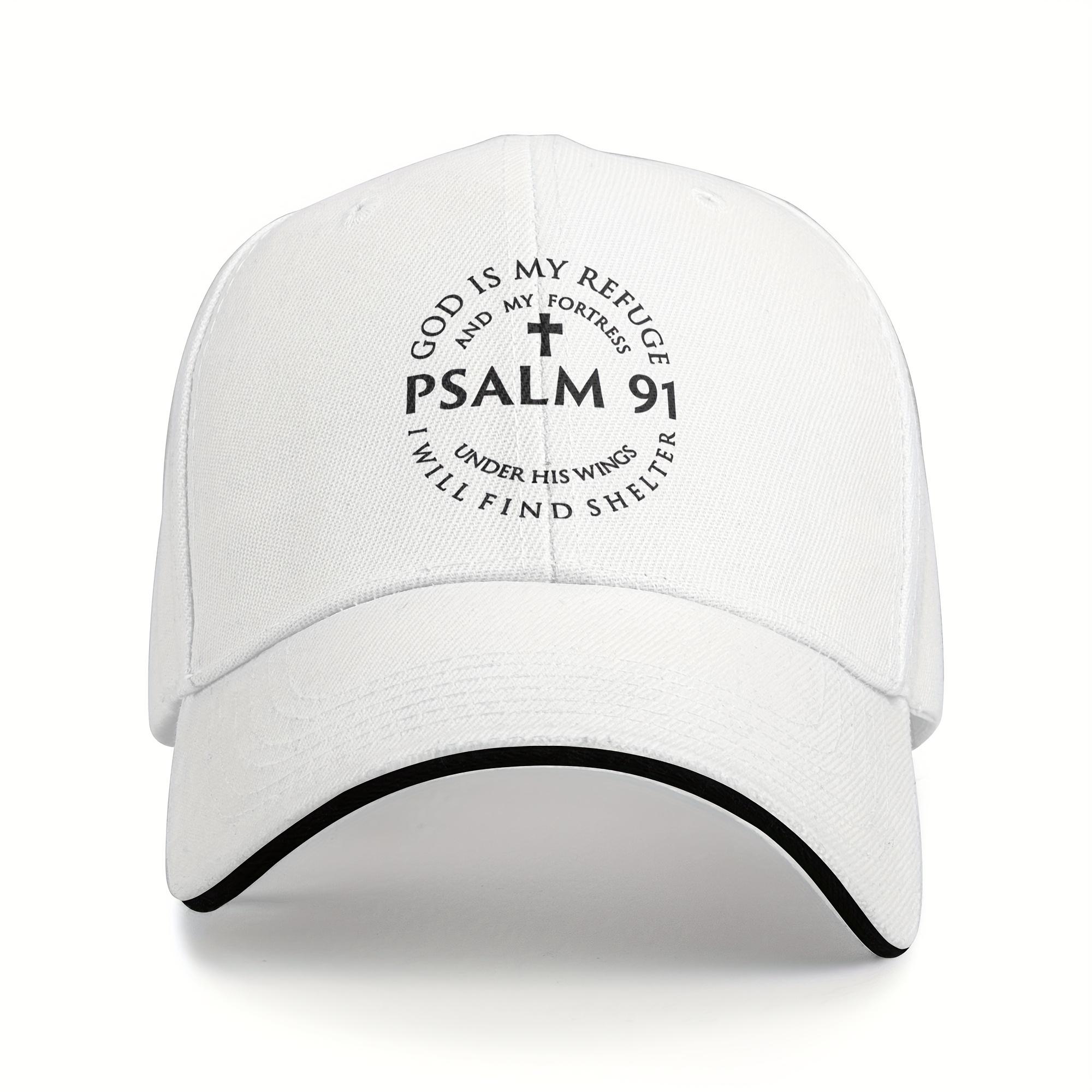1pc of a Psalm 91 Themed Baseball Cap, Adjustable And Suitable for Both Men And Women.This Truck Driver'S Hat Makes a Perfect Gift Option