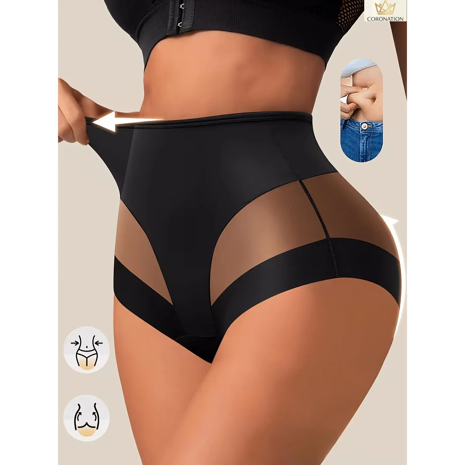 Women’s High Waisted Shapewear Shorts, Aesthetic Tummy Control Butt Lifting Body Shaper with Seamless Stretch Fabric, Invisible Sculpting Underwear for Waist Slimming, Hip Enhancing Curves, Perfect Under Dresses, Leggings & Everyday Outfits