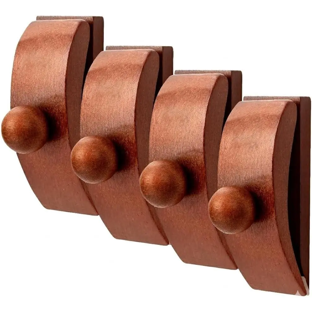 4 Pack Wooden Quilt & Tapestry Hanger Set – Adjustable Wall Mount Clips for Hanging Quilts, Blankets, Rugs, and Tapestries – Secure Non-Slip Display Holders for Home Décor