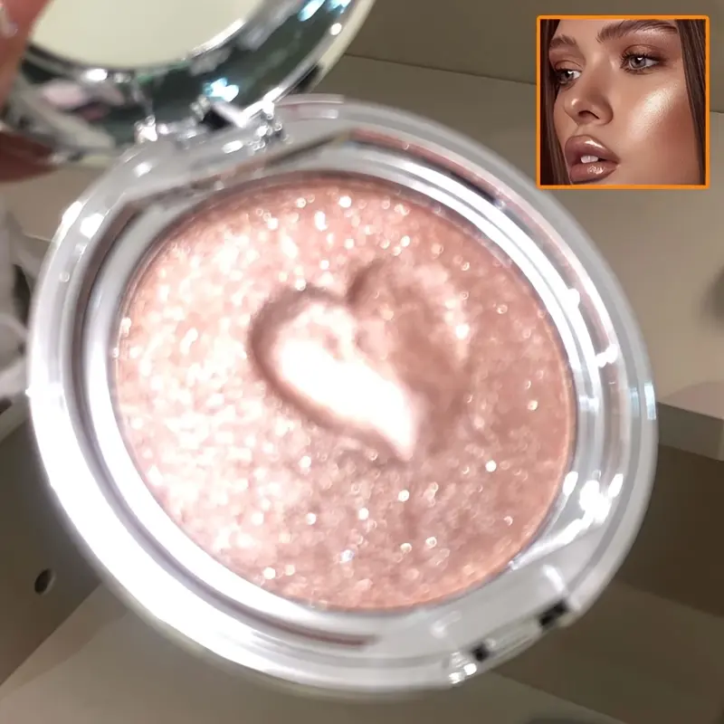 Highlight Cream, Highlighter Powder, luster, fine shimmer pearl, sparkling brilliance, long-lasting non-fading highlight cream, suitable for face and eyes, body, creating perfect makeup effect, Highlighter Makeup