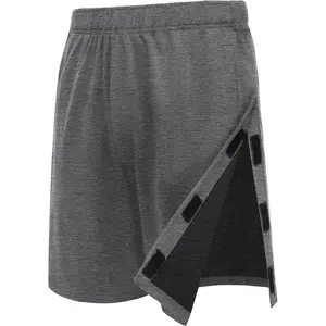 Unisex Tear Away Shorts 9" Snap On Athletic Shorts Cotton Post Knee Hip Surgery Recovery Lounge Short with Pockets