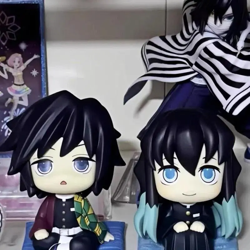 Hot Demon Slayer Anime Figure - 10cm Tomioka Giyuu & Tokitou Muichirou Figurine Customized Statue Model Doll Collection Gifts