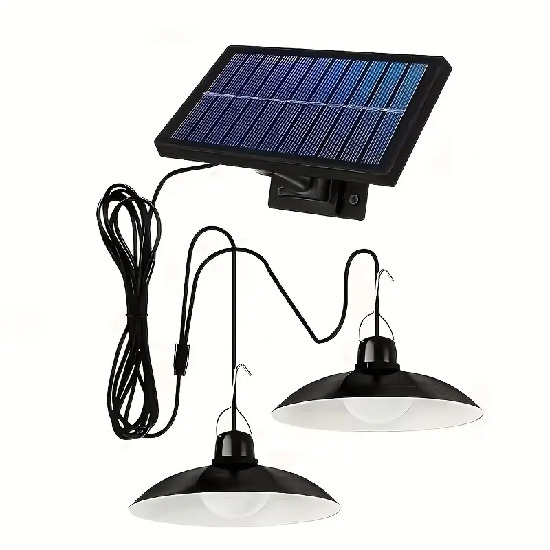 Solar Outdoor Lights & Chandeliers - Auto Solar Dusk-to-Dawn, 4 Modes (Timing, Auto Start, Dimmable Brightness, Light Sensor), IP55 Waterproof Plastic Body, Easy Installation for Barns, Garages, Outdoor Use