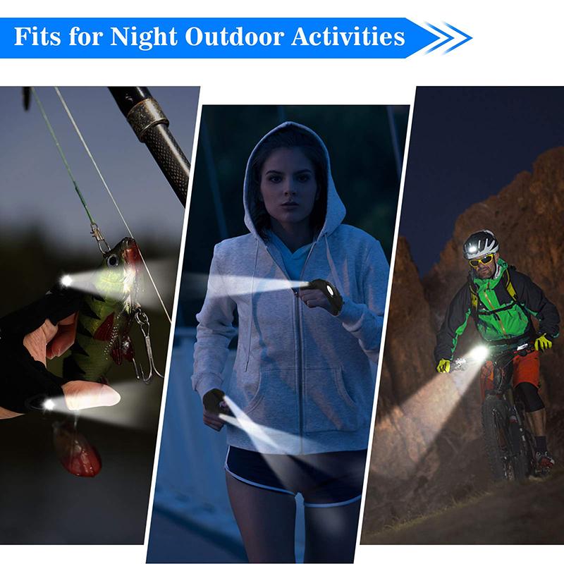 LED Flashlight Gloves, 1 Pair Fishing Flashlight Gloves for Men, Gloves with Lights for Camping Fishing Repairing, Valentine's Day Gift, Fathers Day Gift