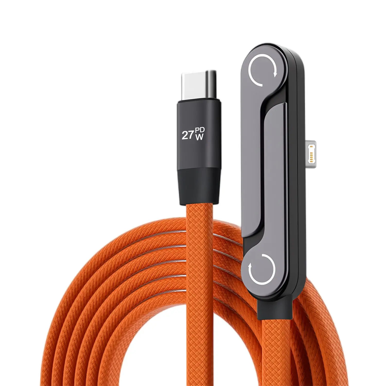 Pd27w Phone Stand Charger Cable, USB-C to Lightning Interface, 2-In-1 Design, Fast Charging, Mobile Phone Stand and Charger Combo, Cell Phone Charger