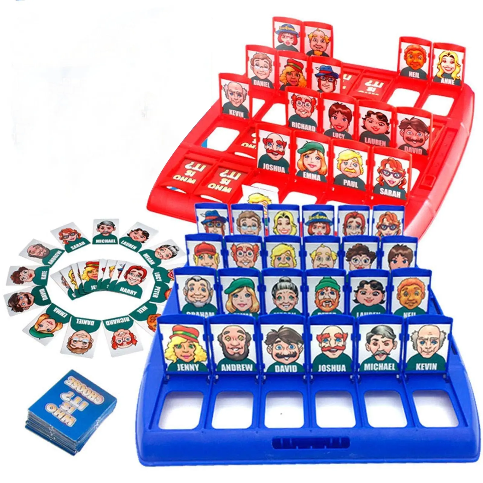 Who Is It? Classic Family Guessing Board Game, Fun Puzzle for Kids and Adults, Perfect for Travel, Parties, and Game Nights