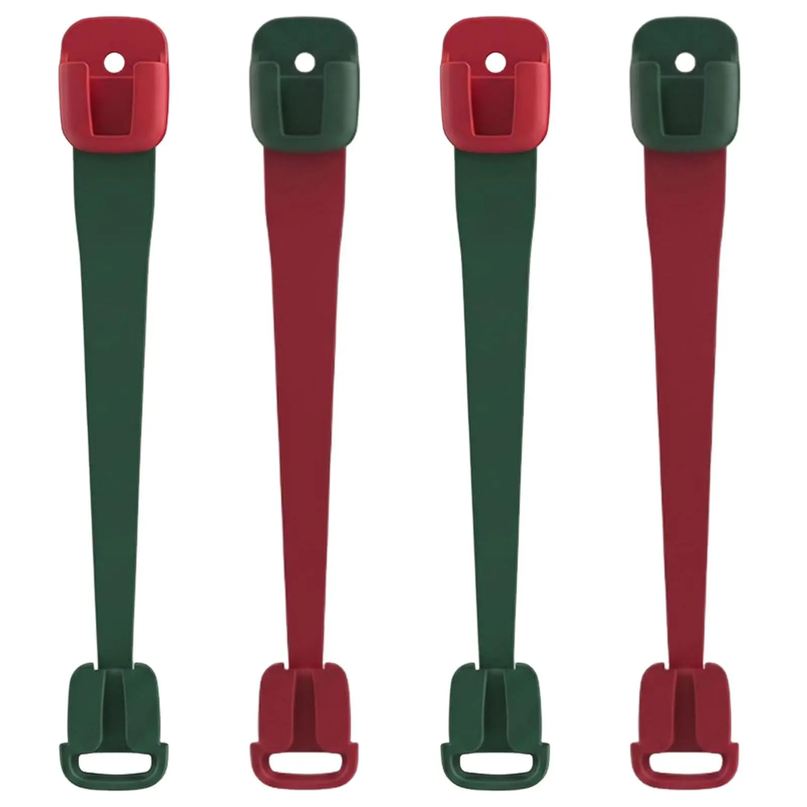 4-Piece Christmas Silicone Hooks, Storage Straps, Multi-Functional Hooks, Durable & Versatile Organization Solution, Perfect for Home Decor