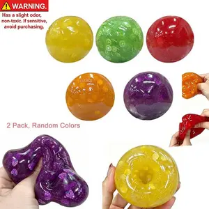 New fructose fruit smoothie handmade ball, squeaky when squeezed, freely moldable, viral squeeze toy for stress relief, Squeeze Fidget Ball