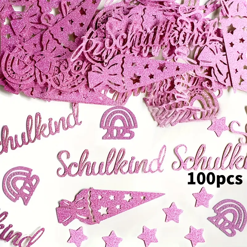 Back to School Confetti 100 Pcs, Colorful Glitter Letters Confetti Sprinkle for School Party, Encouraging Confetti Throws for First Day of School