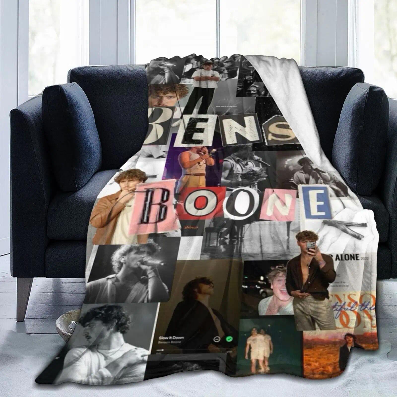 Benson Boone Blanket Soft Cozy Leisure Warm Bed Blanket for Couch & Bedroom, Flannel & Fleece Throw Blankets, Cool, Trendy, Stylish, Ideal Gift for Music Fans & Pop Lovers, Birthday, Holiday