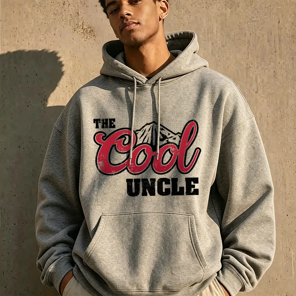 The Cool Uncle Hoodie, Vintage Graphic Hoodie for Men, Funny Uncle Gift Sweatshirt, Retro Mountain Style Pullover