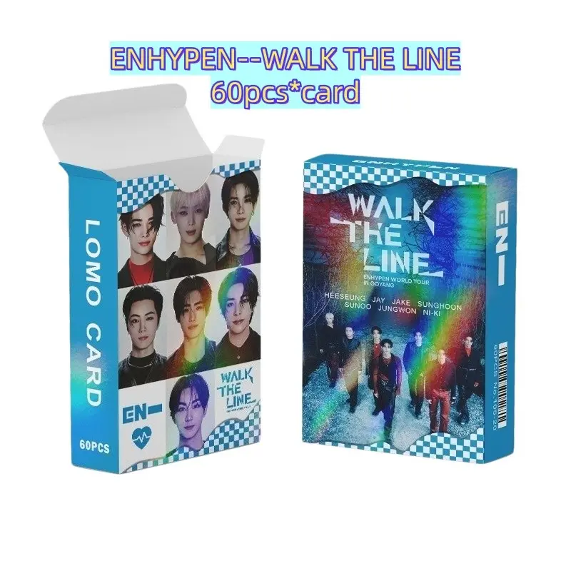 60 Pcs Enhypen Group Album 'walk the Line' Double-Sided Photo Cards, Sweet & Salty Decorative Aesthetics, Personalized Space Decoration