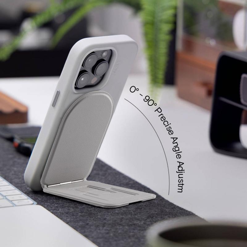 Magnetic Phone Stand, Foldable Desk Holder Compatible with iPhone 17, 16 Series, Adjustable Angle, Portable Design, Easy Operation, Suitable for iPhone 15 14 13 Pro Max Plus desktop stand