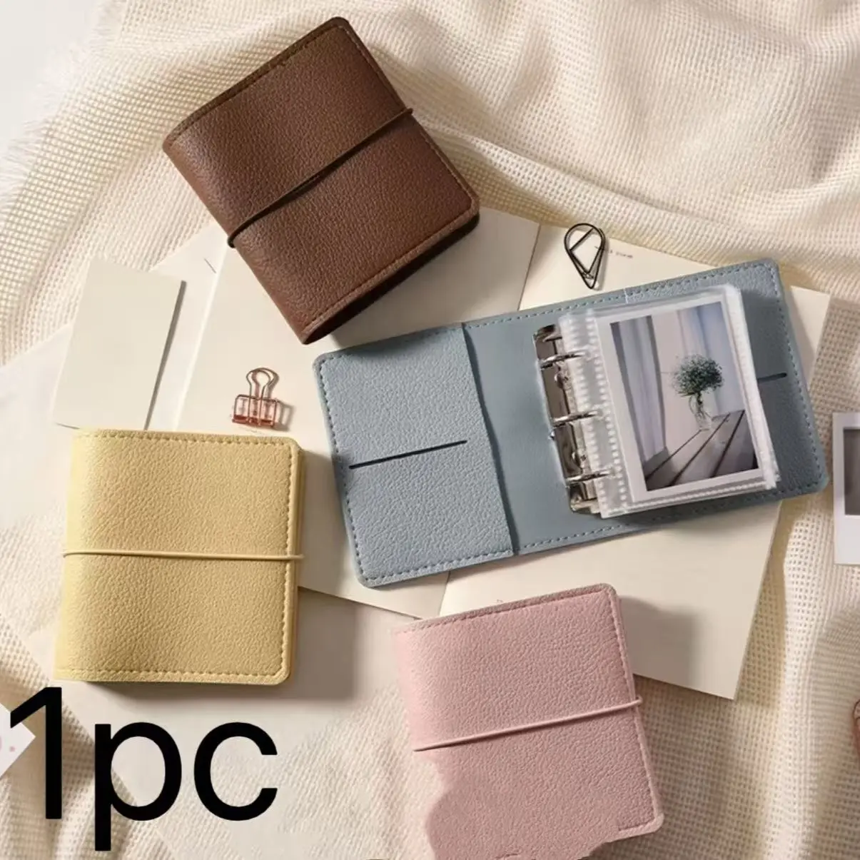 Mini 11/12 Polaroid 3 Inch Soft Cover Album, Mini Idol Photo Scrapbook, Star Fan Card Album, Compact and Portable Design