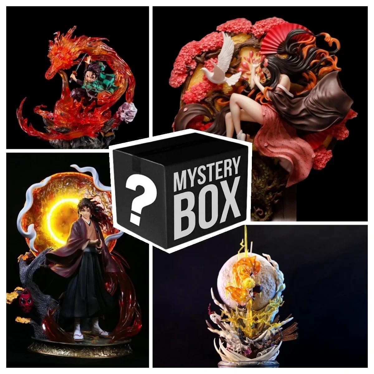 Demon Slayer Figure Anime Blind Box Mystery Box Kamado Nezuko Tanjirou Hashibira Inosuke Exquisite Figurines Surprise Box