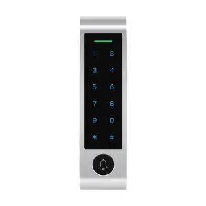 Curved Zinc Alloy Waterproof Anti-break Low Temp Resist WIFI Touch Access Machine with Password Card Unlock