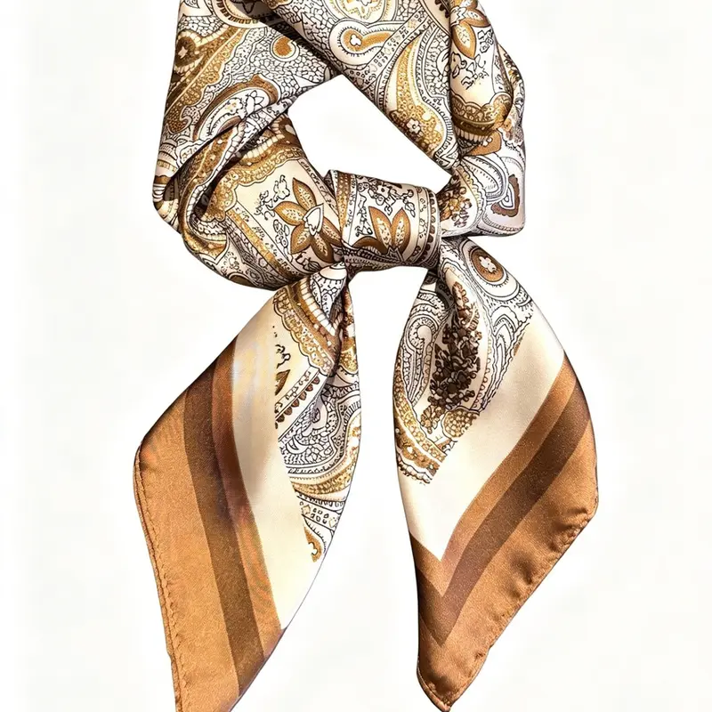 Women's Paisley Print Square Scarf, Boho Style Bandana for Women, Fashionable Hair Accessories for Daily Wear, Trendy All-match & Exquisite Scarf for Birthday Gift, Casual Fashionable Scarf