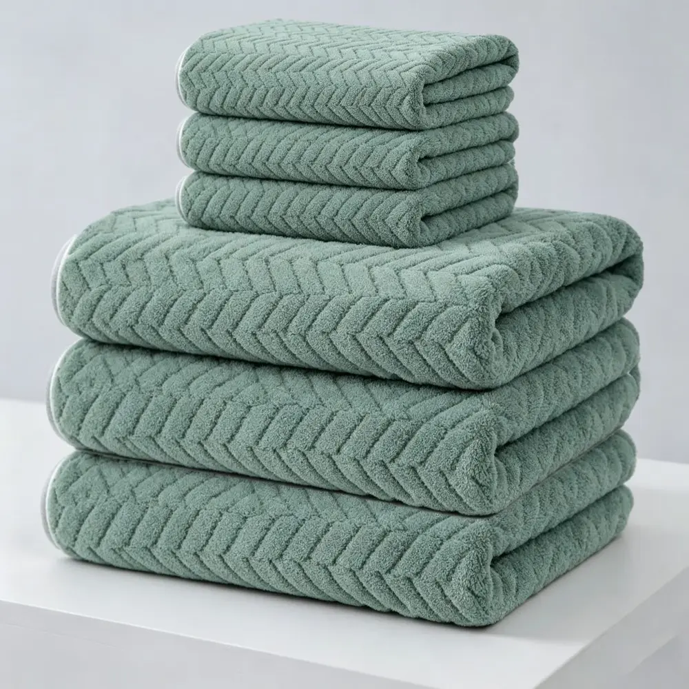 6-Piece Bath Towel Set, 3 Hand Towels and 3 Bath Towels, Quick-Dry and Soft, Ideal for Daily Use, Reusable Home Essentials, Towel Sets For Bathroom